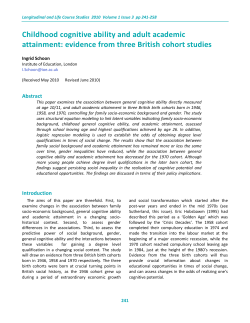 Childhood cognitive ability and adult academic attainment