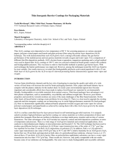 Thin Inorganic Barrier Coatings for Packaging Materials