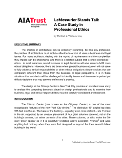 LeMessurier Stands Tall: A Case Study in