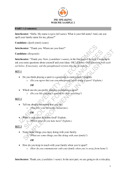 Proficiency Test Speaking Sample 2