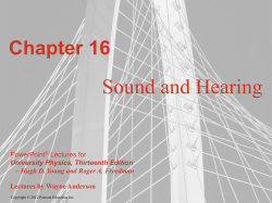 Ch. 16 Sound