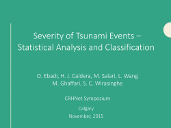 Severity of Tsunami Events &ndash; Statistical Analysis and