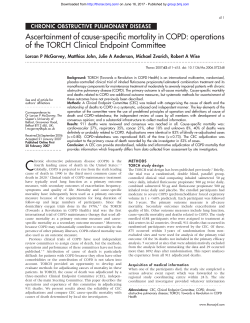 Ascertainment of cause-specific mortality in COPD: operations of the