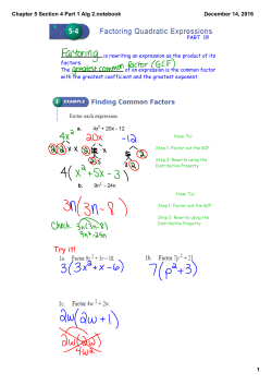 Chapter 5 Section 4 Part 1 Alg 2.notebook