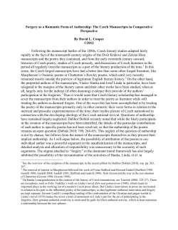 Forgery as a Romantic Form of Authorship