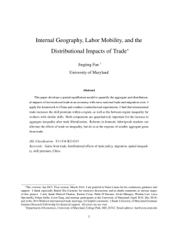 Internal Geography, Labor Mobility, and the