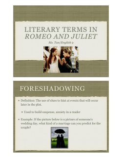 literary terms in romeo and juliet foreshadowing