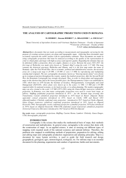THE ANALYSIS OF CARTOGRAPHIC PROJECTIONS USED IN