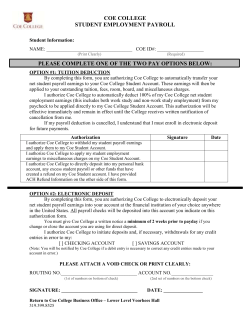 Student Pay Form