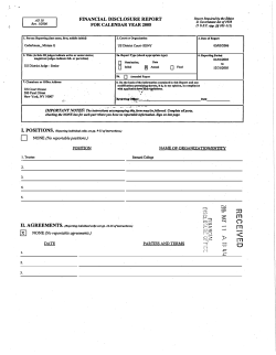 Miriam Goldman Cedarbaum Financial Disclosure