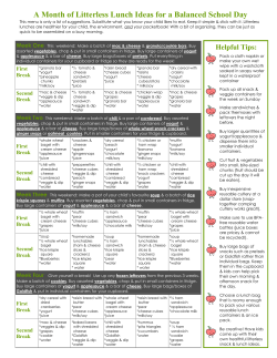 A Month of Litterless Lunch Ideas for a Balanced School Day