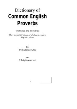 Common English Proverbs