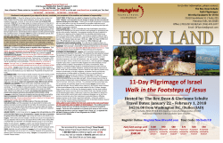 11 Day Pilgrimage of Israel (January 2018)
