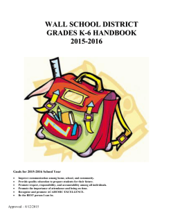 K-6 Elementary - Wall School District