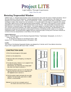 Rotating Trapezoidal Window - Project LITE