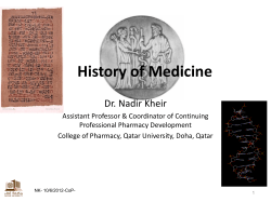 History of Medicine