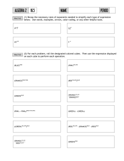 (1) Recap the necessary rules of exponents needed to simplify each