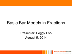 Basic Bar Models in Fractions