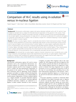 Comparison of Hi-C results using in-solution versus in
