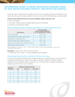 Determining When to Begin Irrigation