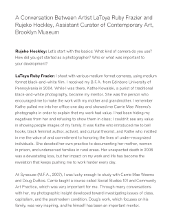 Latoya Ruby Frazier Interview PDF
