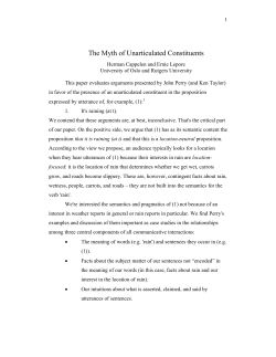 The Myth of Unarticulated Constituents