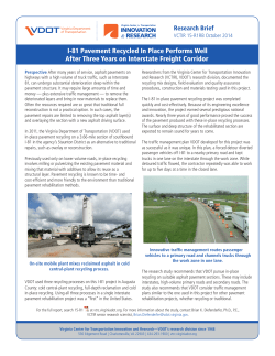 I-81 In-Place Pavement Recycling Project