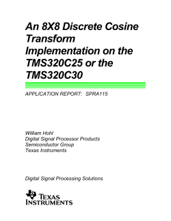 8 X 8 Discrete Cosine Transforms on TMS320C25/TMS320C30