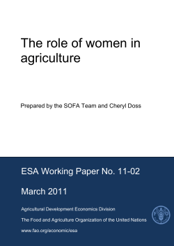 The Role of Women in Agriculture