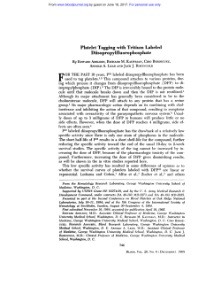 Platelet Tagging with Tritium Labeled