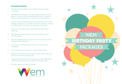BIRTHDAY PARTY WEM PACKAGES