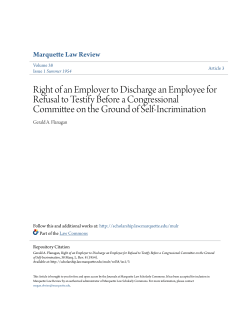 Right of an Employer to Discharge an Employee for Refusal to