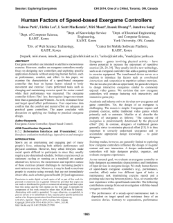 Human Factors of Speed-based Exergame