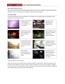 light conditions and driving