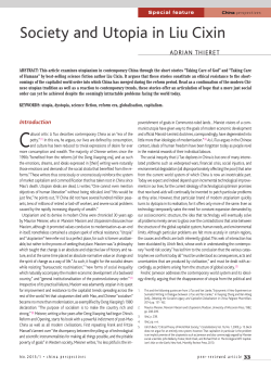 Society and Utopia in Liu Cixin