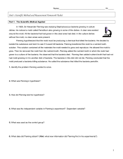 Unit 1: Scientific Method and Measurement Homework Packet