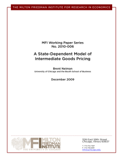 A State-Dependent Model of Intermediate Goods Pricing