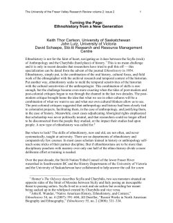 Ethnohistory from a New Generation