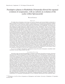 Preadaptive plateau in Rhabditida (Nematoda