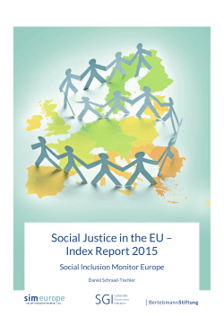 Social Justice in the EU &ndash; Index Report 2015