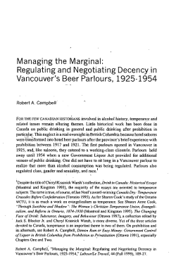 Managing the Marginal: Regulating and Negotiating Decency in