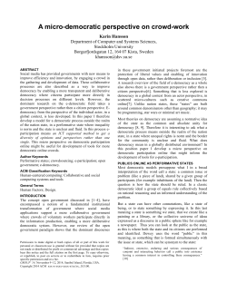A micro-democratic perspective on crowd-work