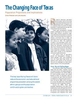 The Changing Face of Texas: Population Projections and