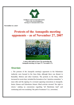 Protests of the Annapolis meeting opponents