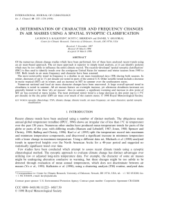 a determination of character and frequency changes in air masses