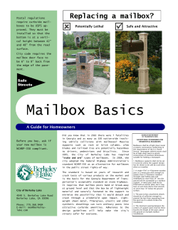 Mailbox Basics - Berkeley Lake