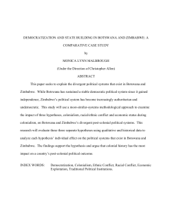 DEMOCRATIZATION AND STATE BUILDING IN BOTSWANA AND