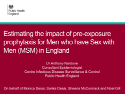 Estimating the Impact of a PrEP Program in England for
