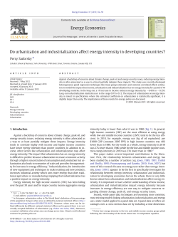 Do urbanization and industrialization affect energy intensity in
