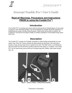 Innocept Fumble Pro User`s Guide